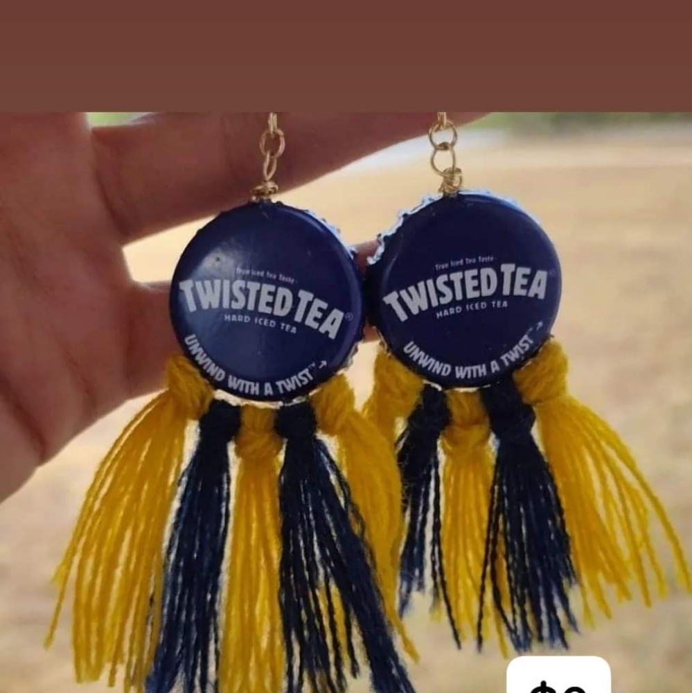 Bottle cap earrings